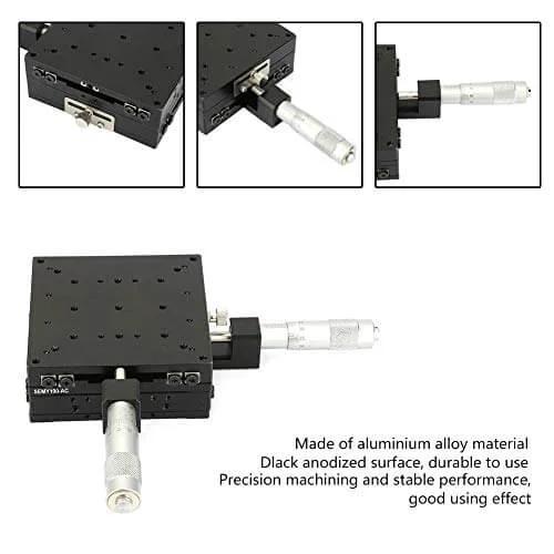 ✝️ XY Linear Stage, Keenso SEMY100-AC Micrometer Manual Precision Linear Translation Stage Displacement Trimming shown from multiple angles