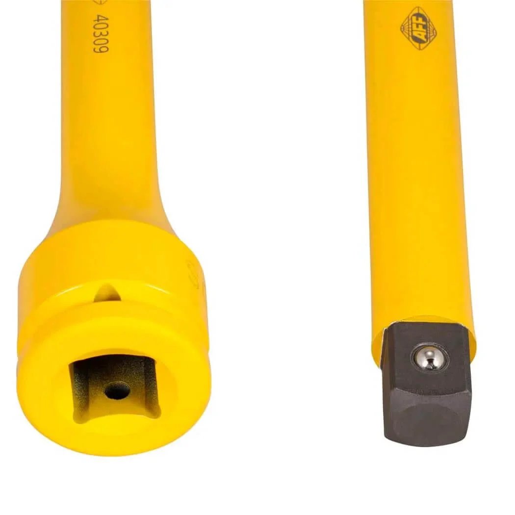 Torque Limiting Extension, 3/4" Drive, 475 ft/lbs, Yellow, 40309 showing end details and yellow finish.