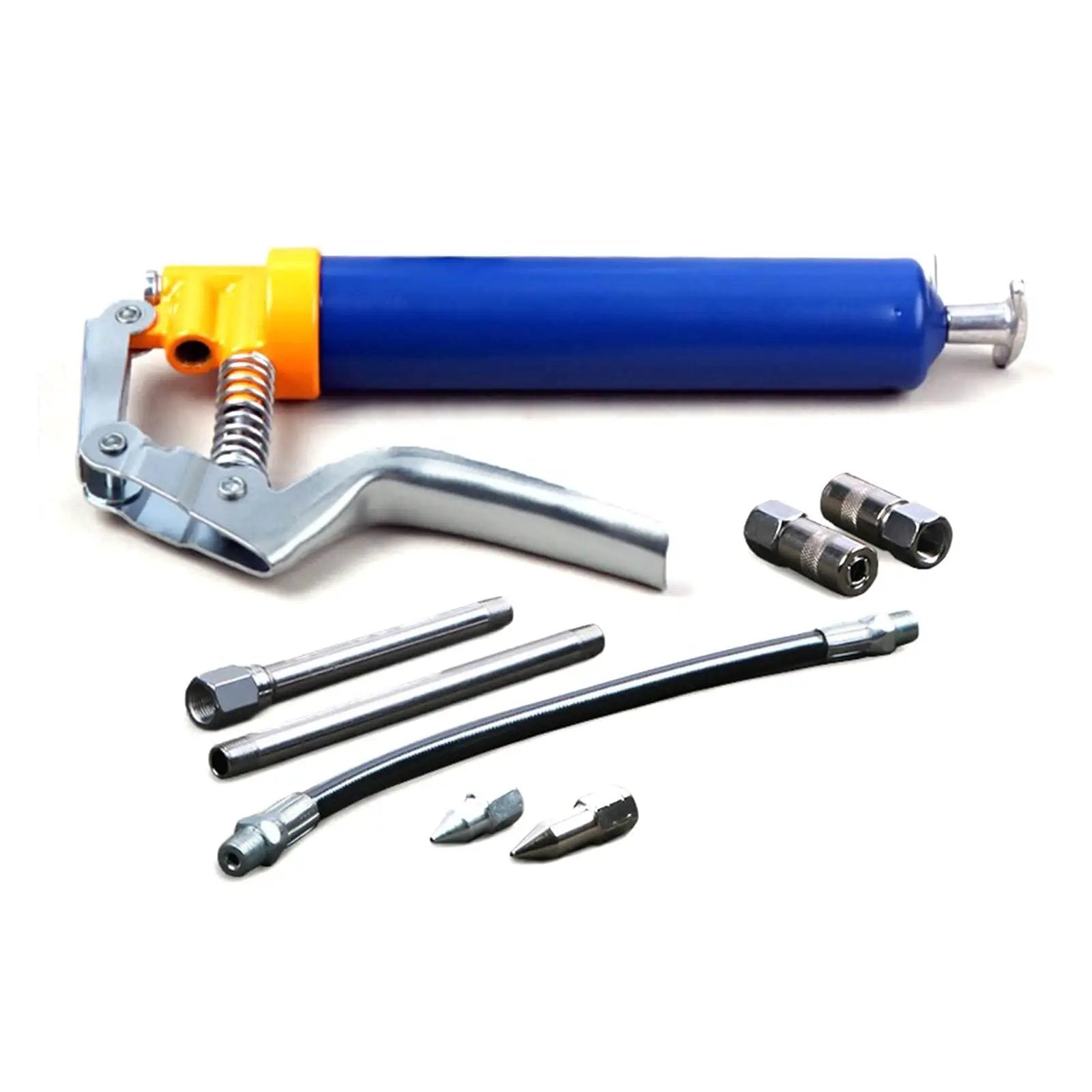 One Handed 120cc High Pressure Grease Gun for Precise Lubrication in Heavy Duty Machines, Construction Gear, Farm Equipment, DIY Projects