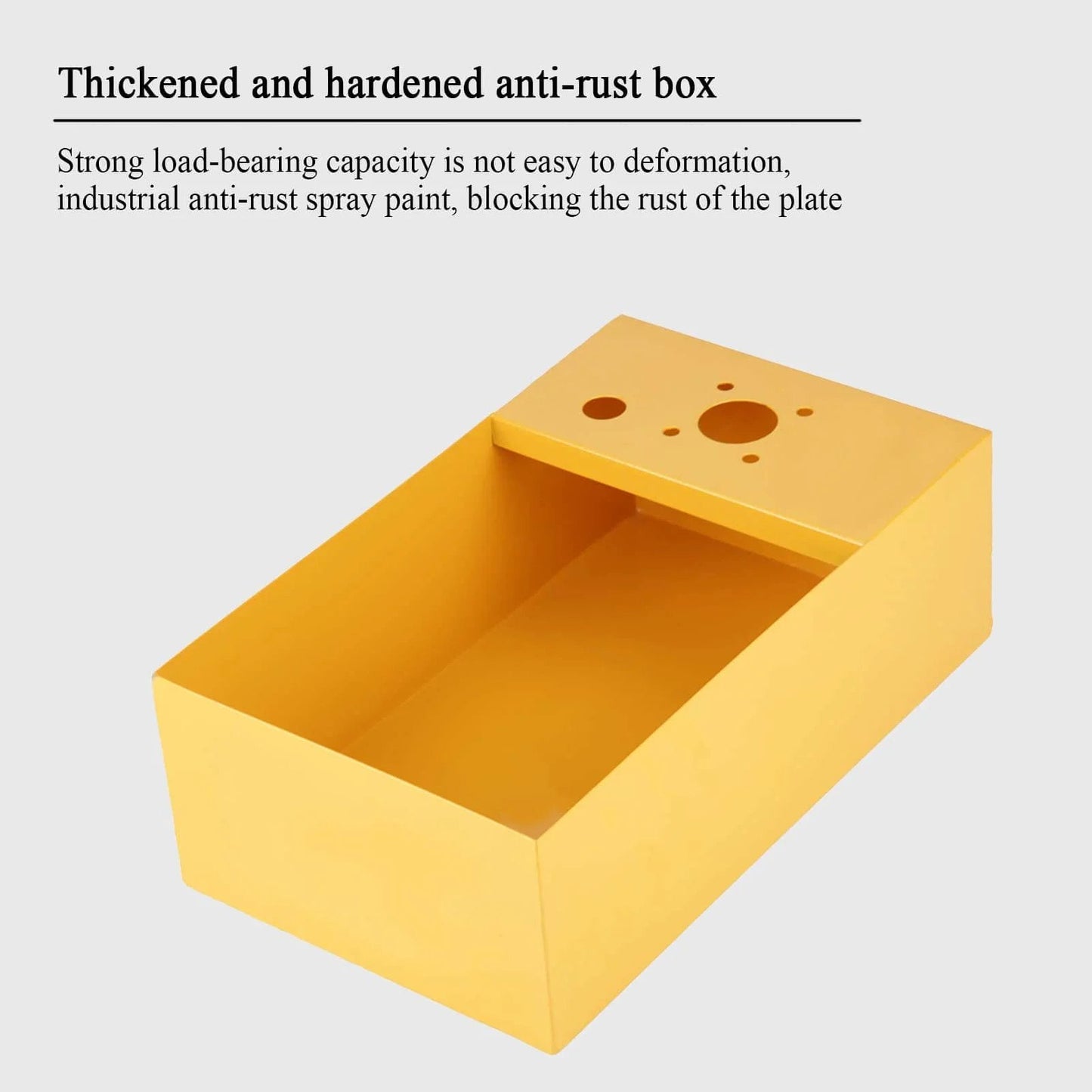 Thickened anti-rust box for Hydraulic Pressure Test Pump, durable yellow housing component, strong load-bearing capacity, industrial spray.