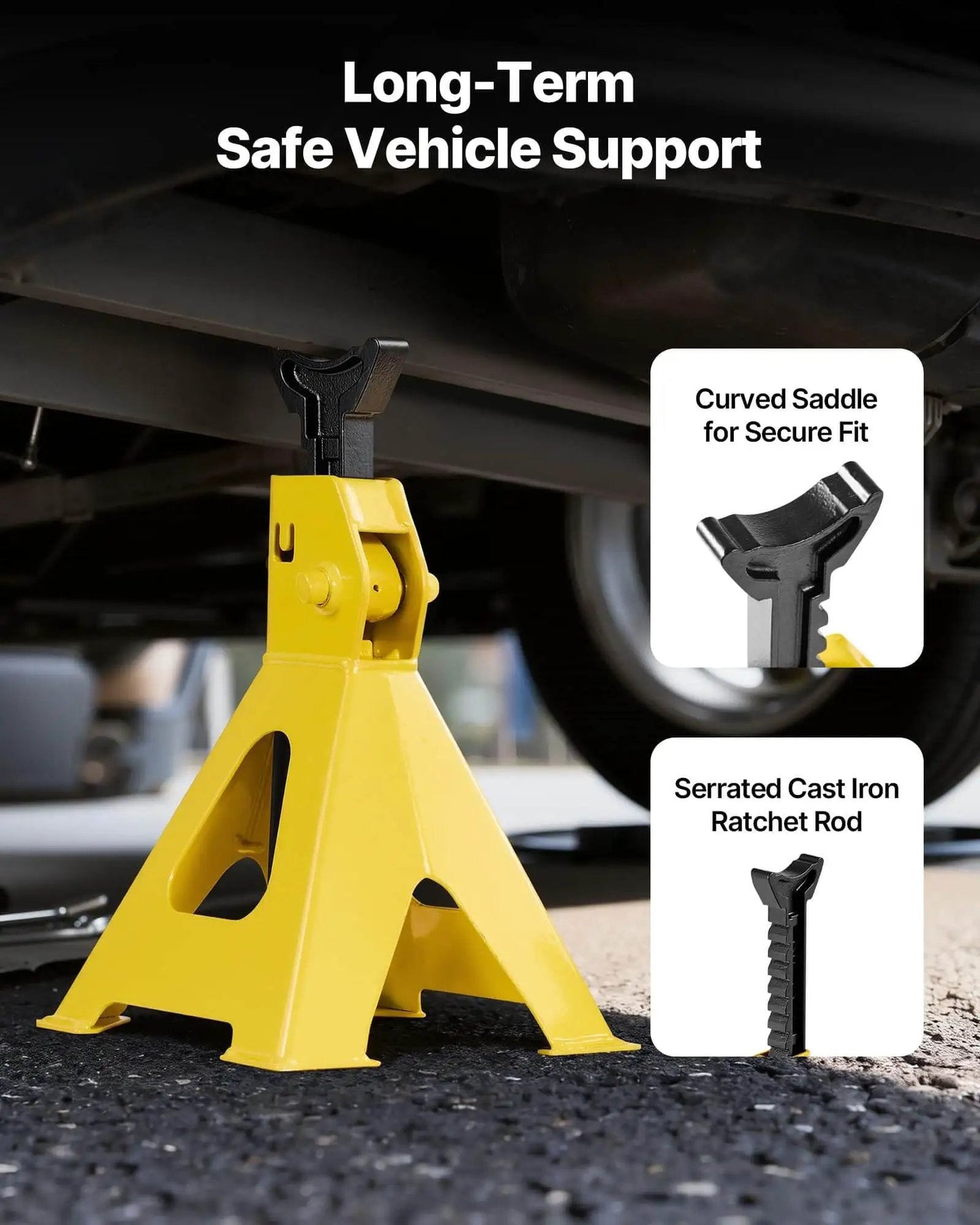 Low Profile Floor Jack 2 Ton With Stands By VEVOR Beefy Workhorse Hydraulic Trolley Car Lift for SUVs with secure fitting saddle