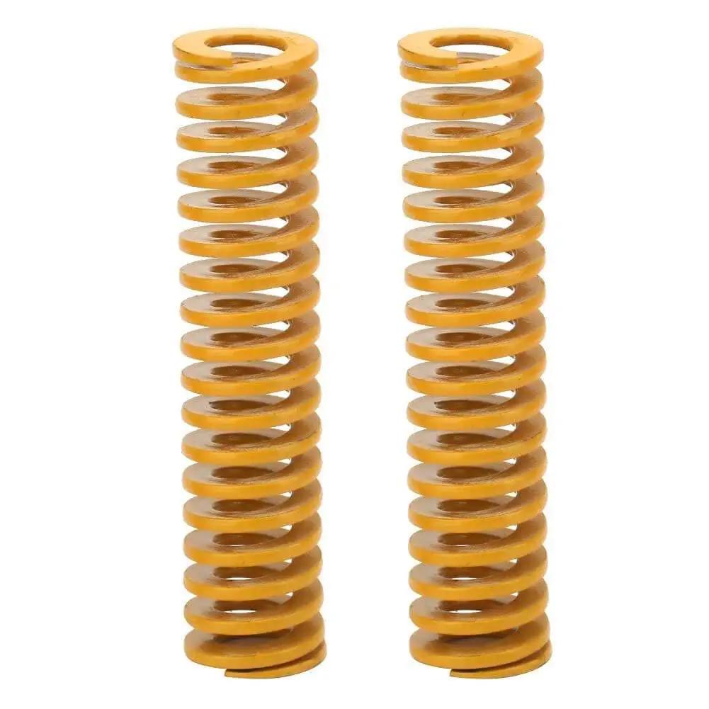 Two Pieces Yellow Extra Light Load Mold Spring For Industrial Machinery And Stamping Dies With 12mm Outer Diameter And 6mm Inner Diameter Elastic Motion Precision Equipment Components TF12x40mm