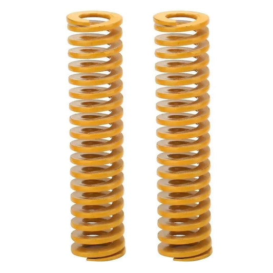 Two Pieces Yellow Extra Light Load Mold Spring For Industrial Machinery And Stamping Dies With 12mm Outer Diameter And 6mm Inner Diameter Elastic Motion Precision Equipment Components TF12x40mm