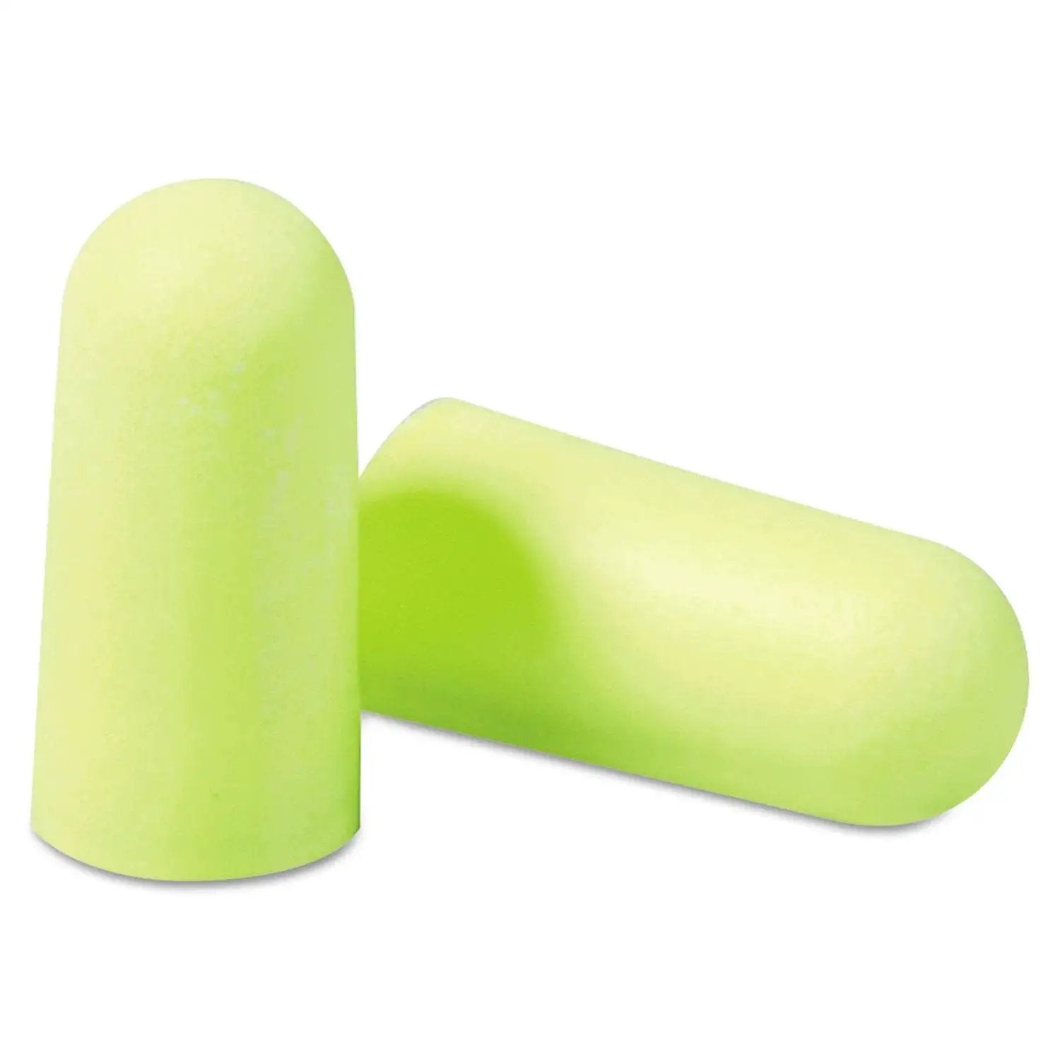 E-A-Rsoft Yellow Neons Disposable Ear Plugs Pack 200 Pairs Individually Wrapped Regular Size Uncorded With 33 dB NRR