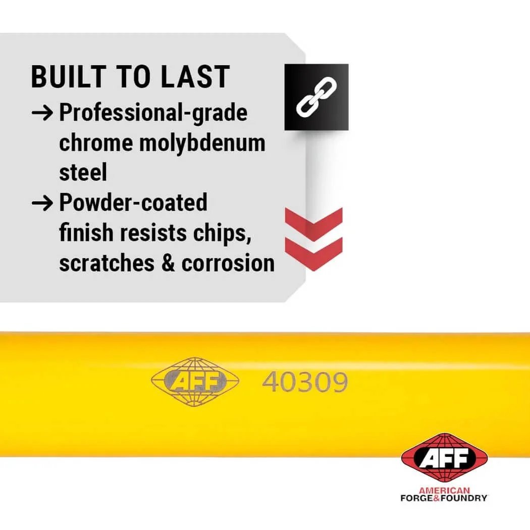Torque Limiting Extension, 3/4" Drive, 475 ft/lbs, Yellow, 40309, built to last, chrome molybdenum steel, AFF logo visible