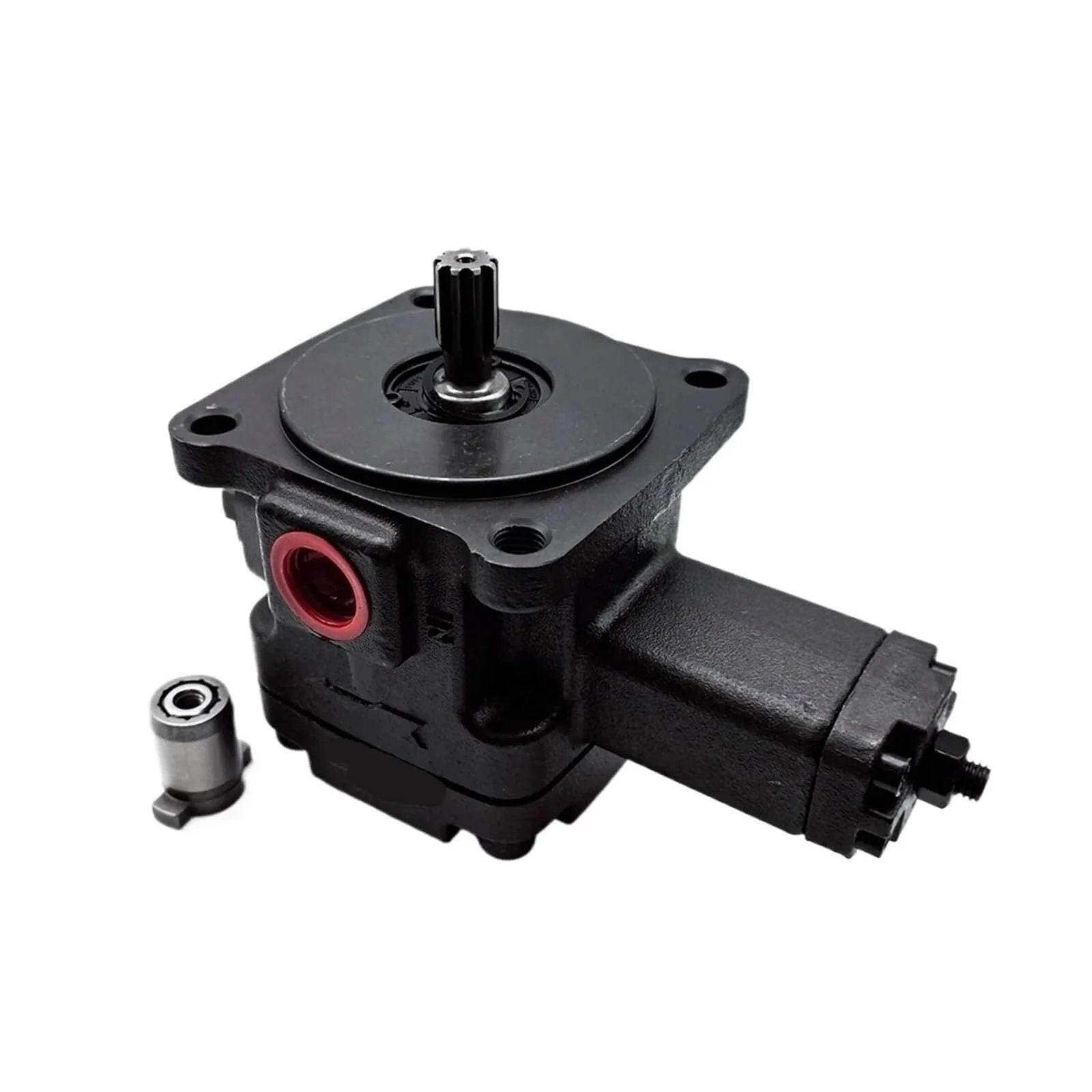 YUANFANNN Vane Pump Variable Displacement Vane Pump PVF-30-35-11S black unit with visible shaft and attachment part