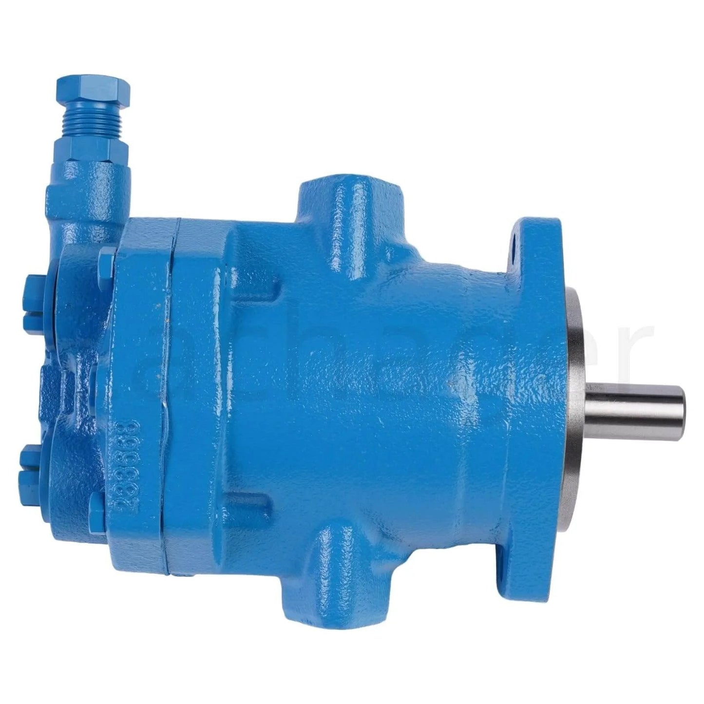 Blue Zachager PVQ13-A2R-SE1S-20-C14-12-S2 Hydraulic Piston Pump, side view, for Vickers Industrial Hydraulic Pumps