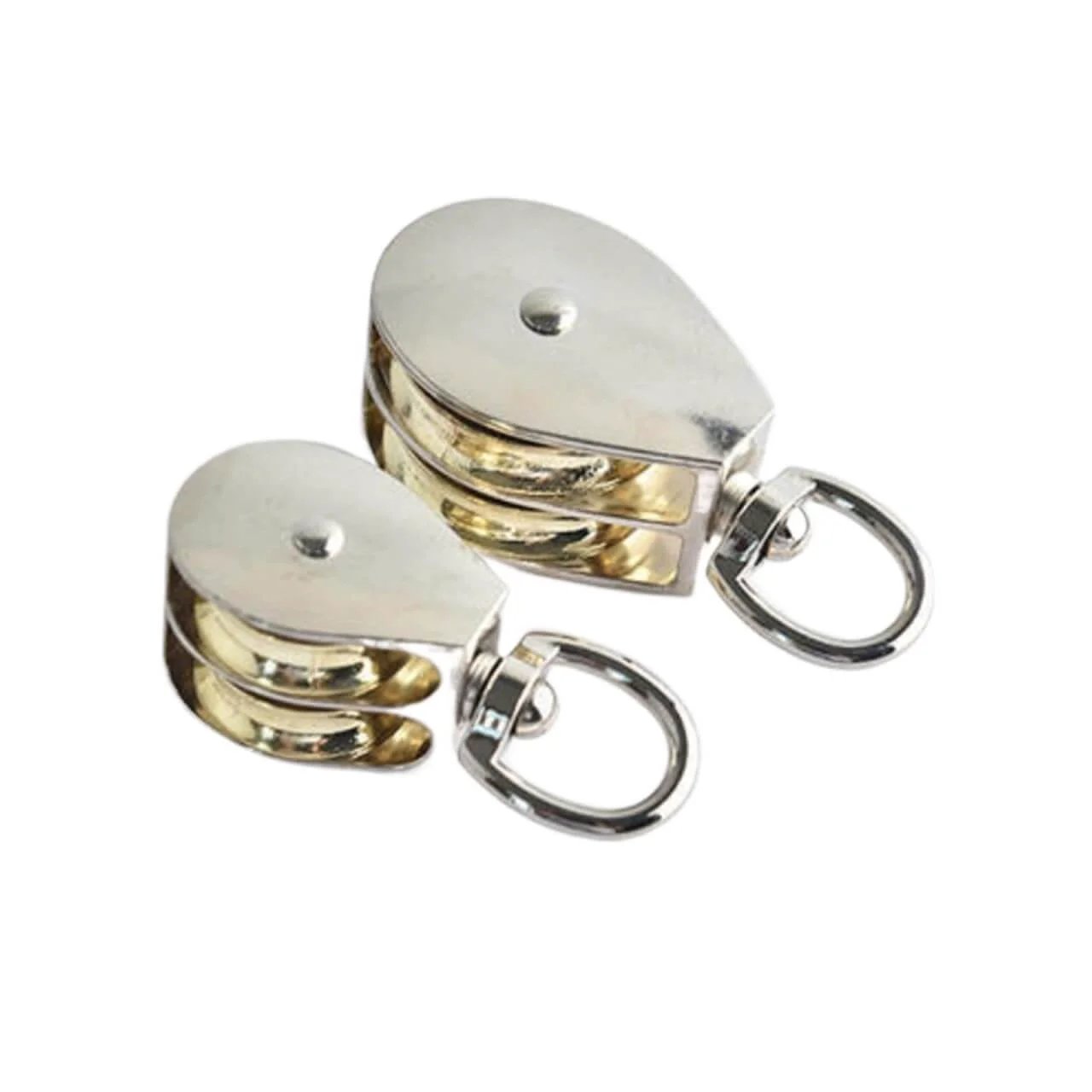 75mm DIY Mini Metal Sheave Zinc Alloy Fixed Pulley Crown Block and Tackle Lifting Wheel Single/Double Pulley(Fixed-Single-75mm)