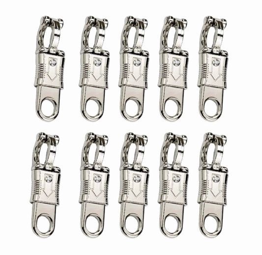 10 Pack Panic Snap Quick Release Metal Snap For Paracord And Get Back Whips With One Half Inch Eye And Quick Detach Clip Zinc Alloy Horse Snaps Durable Secure Locking For Reliable Use On Motorcycle Whips