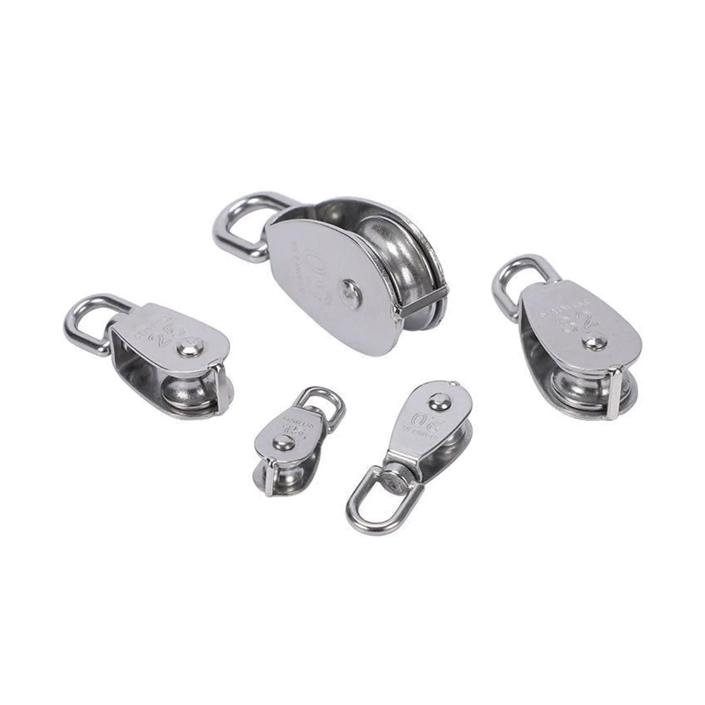 Assorted Metal Sheave Zinc Alloy Fixed Pulley Crown Block and Tackle Lifting Wheel Mini Single/Double Pulley for DIY(M25 Double)