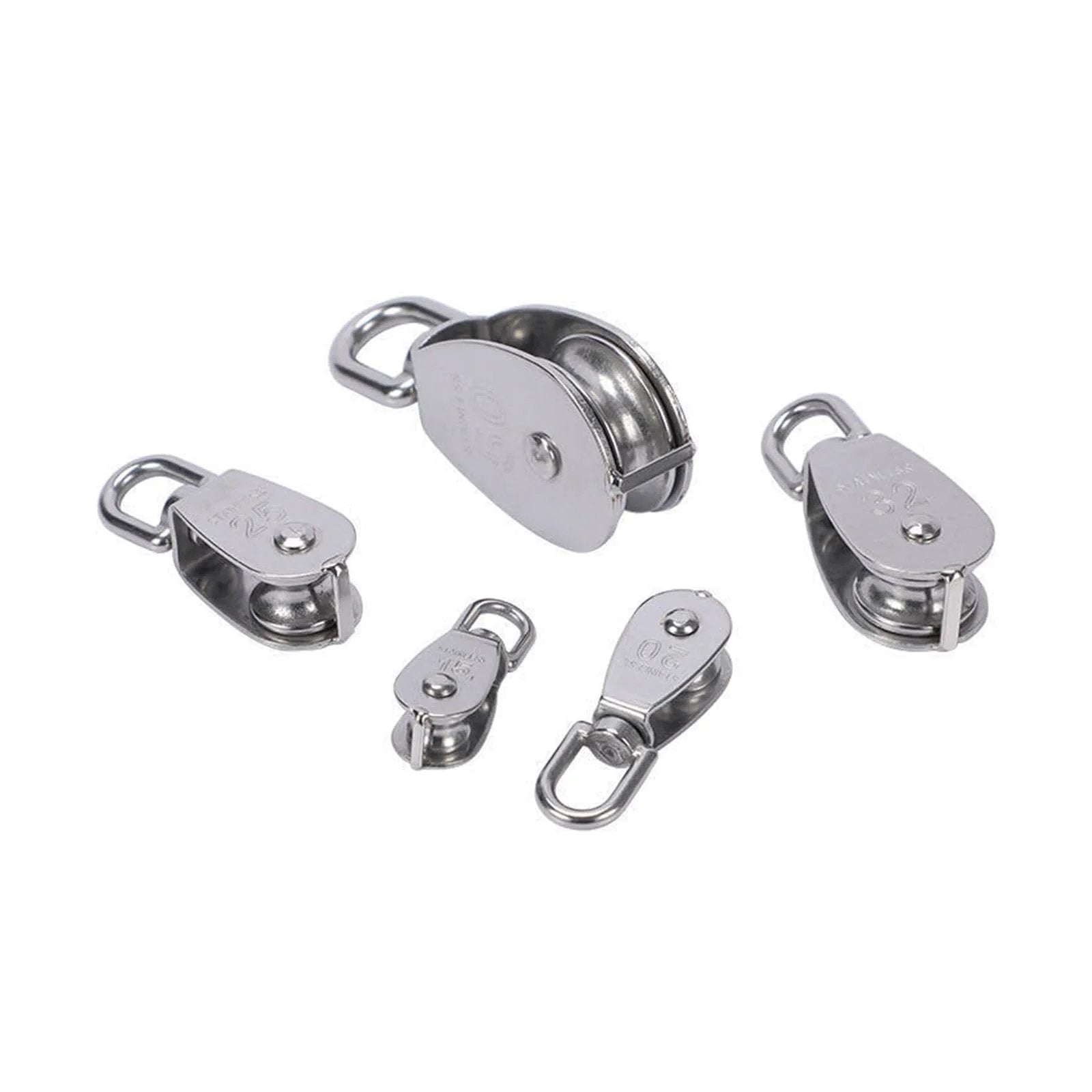 Assorted Metal Sheave Zinc Alloy Fixed Pulley Crown Block and Tackle Lifting Wheel Mini Single/Double Pulley for DIY(M25 Double)