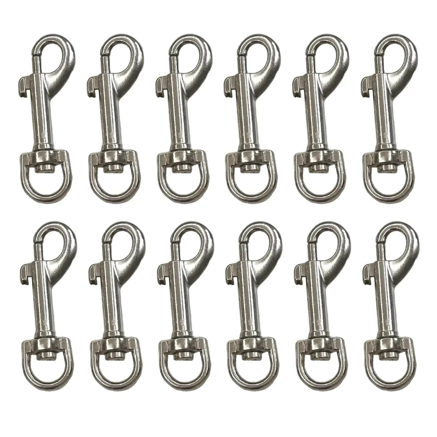 12 Pcs Trigger Clips Clasp 5 Cm Zinc Alloy Swivel Eye Snap Clip Hook for Dog Leash Pet Leashes Keyring Key Chain Hiking Durable Rust Proof Nickel Plated Lightweight Strong Construction