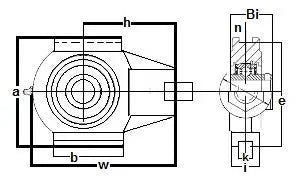 ZUCT208-40m-PBT Flange 2 Bolt Stainless Steel 40mm Bearing